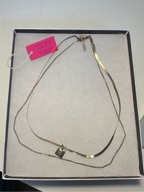 DYADEMA 18kt Gold-Plated Sterling Silver Layered Padlock Necklace
